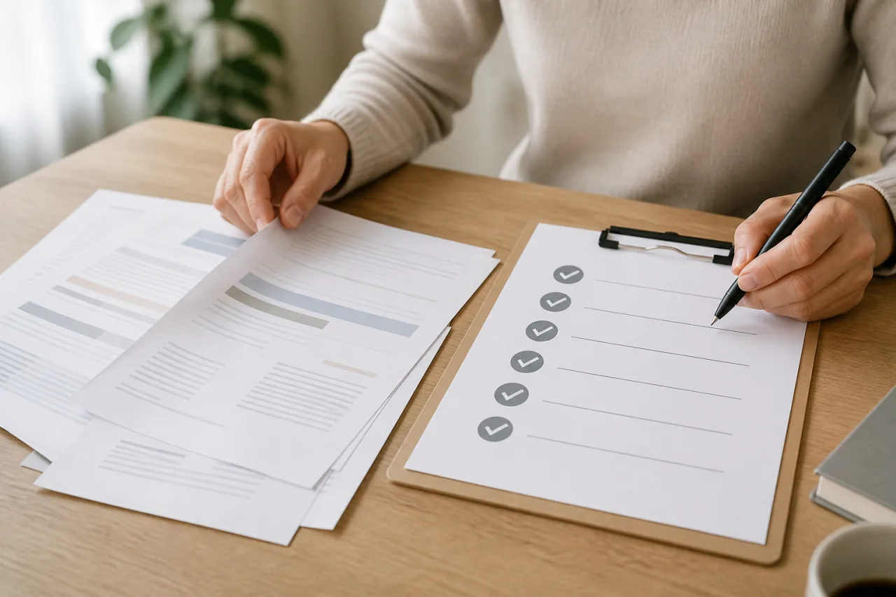 Checklist before signing — visual guide by CalculaPréstamo